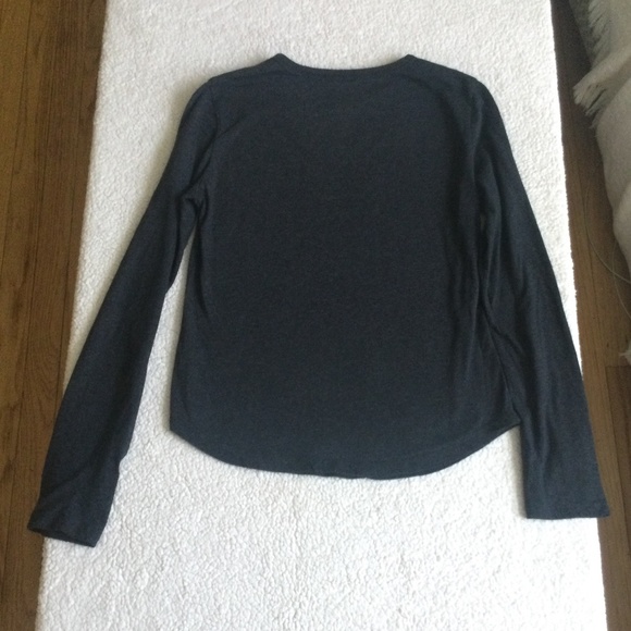Vintage J. Crew Y2K Long Sleeve Crewneck Tee Gray - Sz Small - Picture 7 of 7